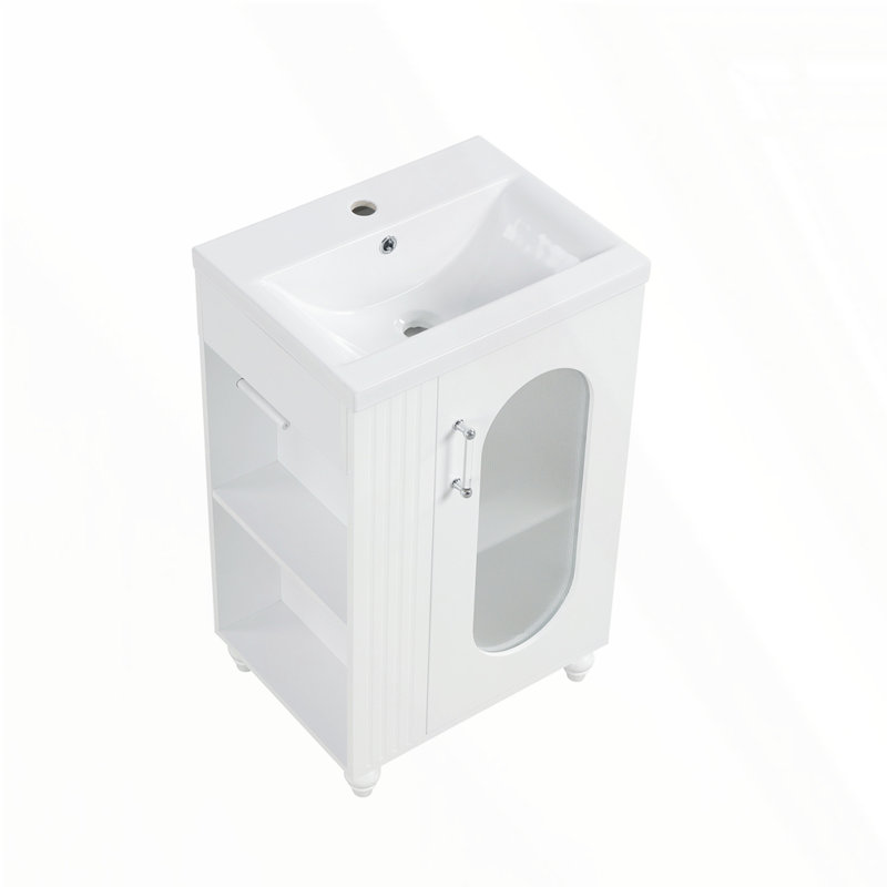 20" Bathroom Vanity with Sink, White