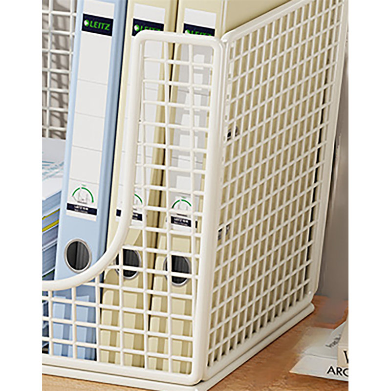 Organisateur de bureau en métal Maricar, Blanc