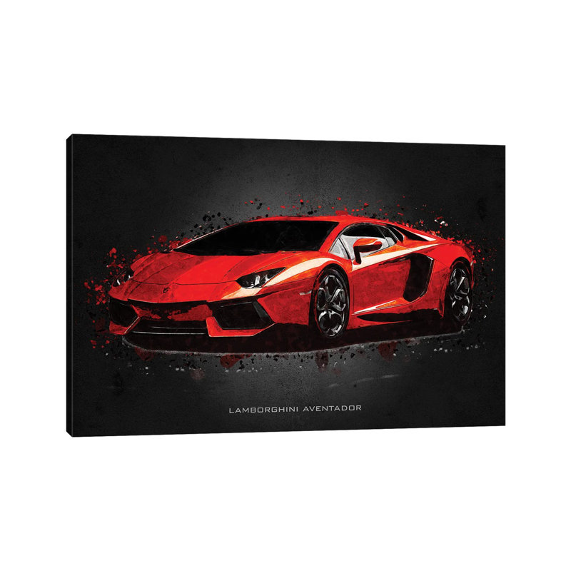 Lamborghini Aventador by Gab Fernando - Wrapped Canvas Print, 30.48 cm H x 45.72 cm W