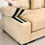 Fauteuil modulaire Camur en velours côtelé 3 places avec assise très large et profonde et structure en bois massif pour un confort surdimensionné, un coussin de bonne résilience et une assise confortable