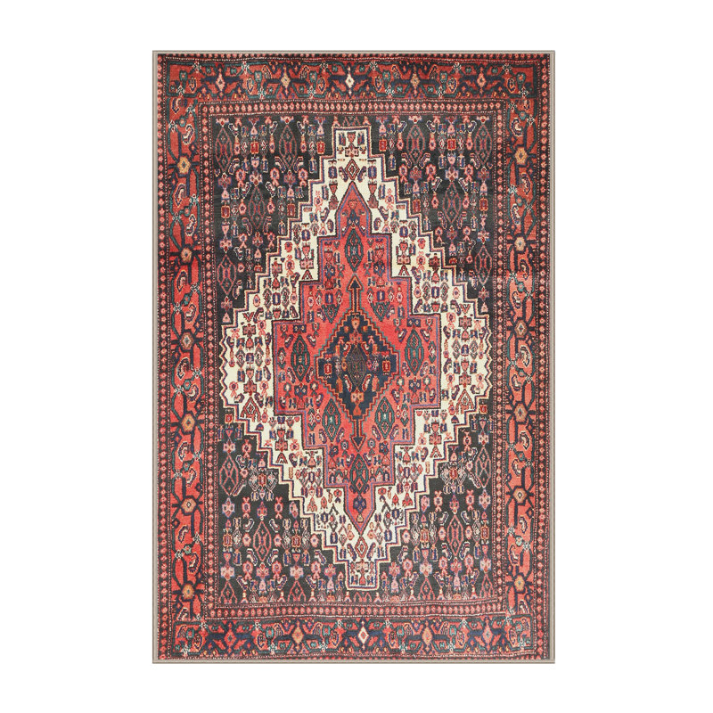 Tapis traditionnel rouge / brun, Rectangle 8 pi x 10 pi