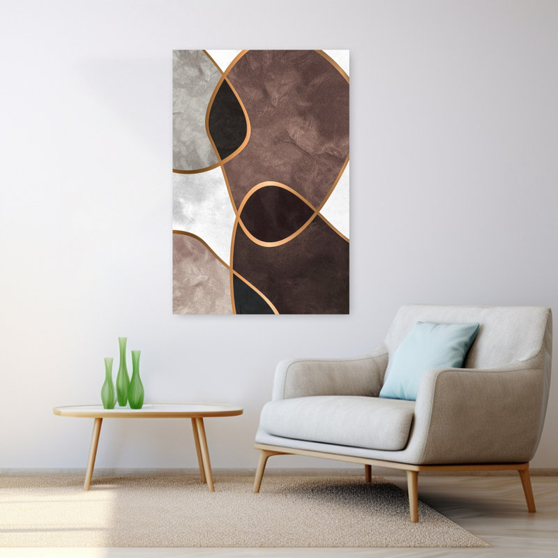 Velvet Shapes 3, art contemporain abstrait, H 48 po x l 32 po