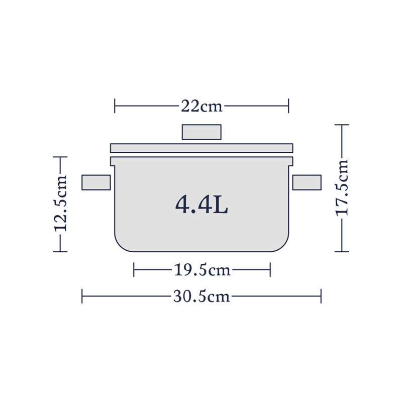 Stellar 1000 Stainless Steel Stockpot, 4.4 L