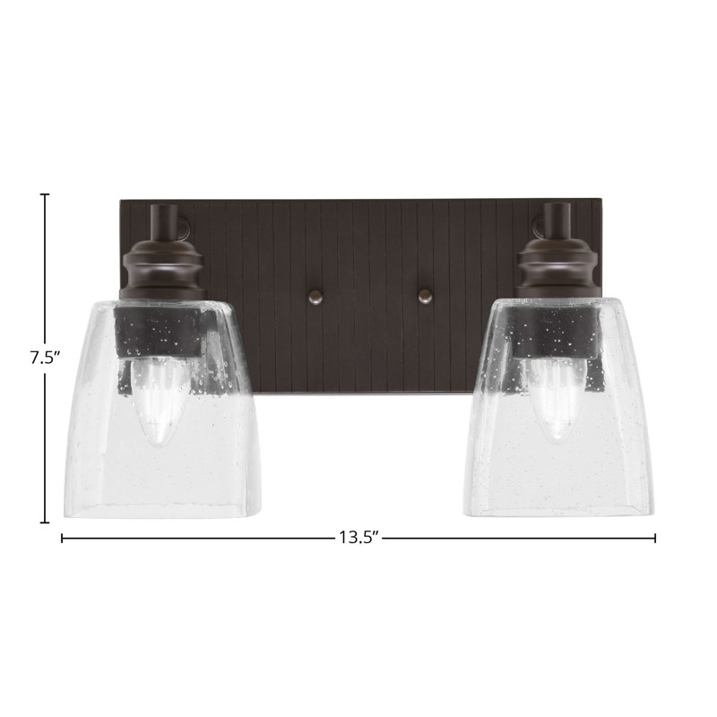 Éclairage pour meuble-lavabo 2 lumières Auhert, Transparent, Espresso