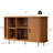 Mid-Century Wine Coffee Bar Cabinet, Adjustable Wine Rack  & Wine Glass Holder-3248645