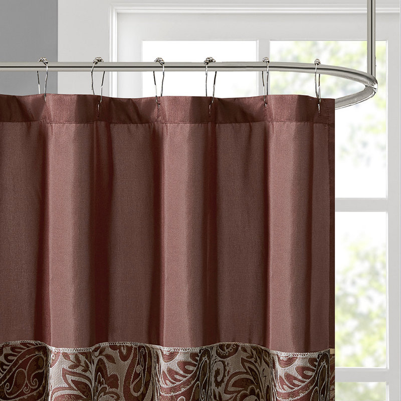 Rideau de douche Jacquard, Brun
