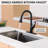 Boyel Living Pull Down Spray Kitchen Faucet-94335224
