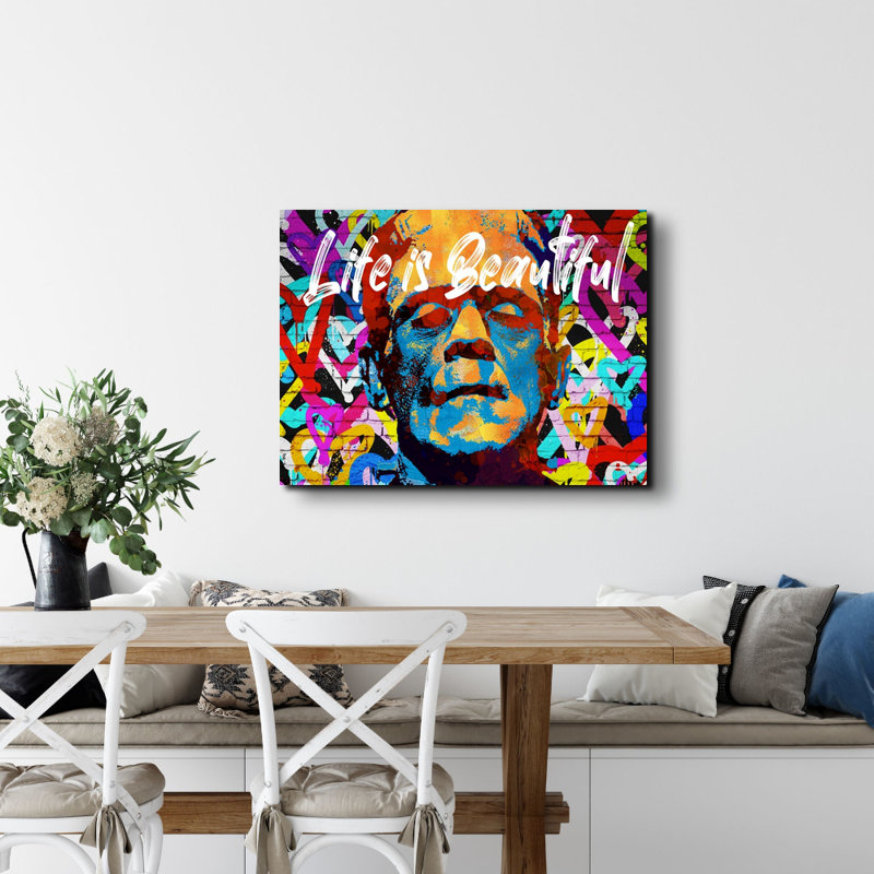 Frankenstein par Stephen Chambers - peinture sur toile tendue, H 15 po x l 18 po x P 1,5 po