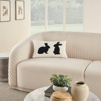  Polyester / Mélange de polyester Housse de coussin lombaire rectangulaire et insert