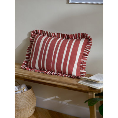 Carmon Stripe Striped Rectangular Cushion