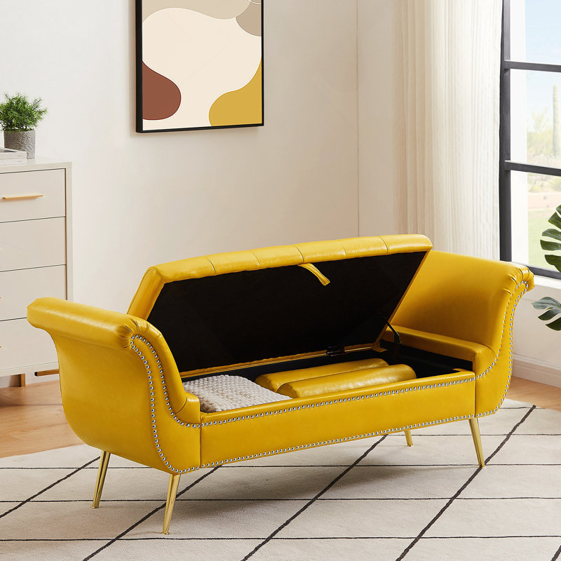 Tabouret en polyuréthane, Jaune