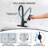 Willow Pull Down Sprayer Kitchen Faucet with Digital Display and Deck Plate