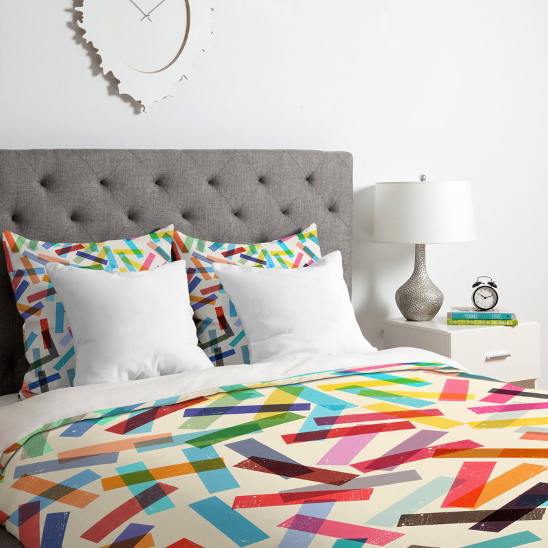 Garima Dhawan Geometric Shapes Duvet Cover, King Duvet Cover + 2 King Shams