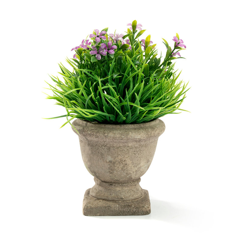 6.3'' Faux Flowering Grass in Pot