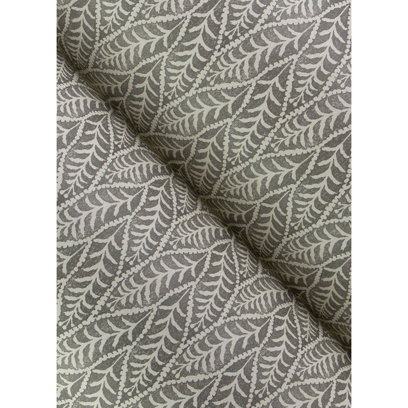 Papier peint feuilles de coleus, Gris