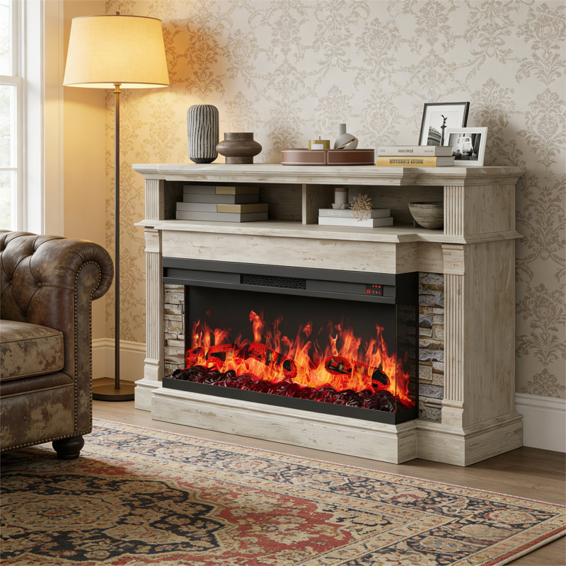 Meuble télé 52 po Farmhouse, Gris brossé antique