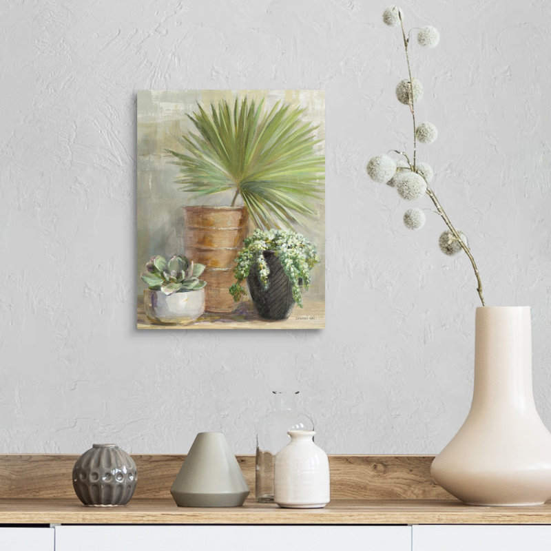 Art mural sur toile "Jardin intérieur II", Toile tendue, H 14 po x l 11 po x P 1,25 po