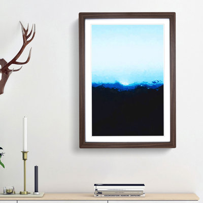 Mountains in Lappach Italy in Abstract - Framed Print