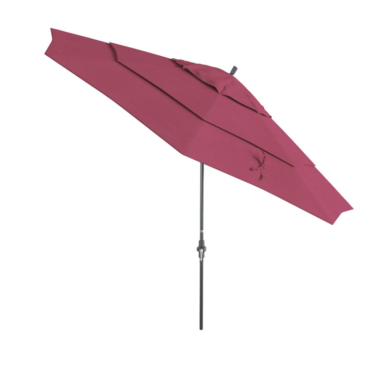 Parasol de marché 11 pi Fayean, Toile Sunbrella® rose vif