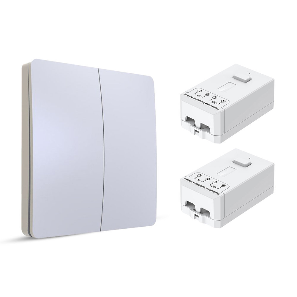 Ener-J Women's Light Beige 2 Gang Wireless Kinetic Switch & Two 500W Rf Receivers White In | : 1040Mm X 1190Mm - Image 4