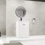 Armoire de salle de bain moderne avec lavabo en résine blanche, porte à fermeture douce et poignées en métal - 24 charnières, modèle autoportant 24 po-1763768025-1763768027