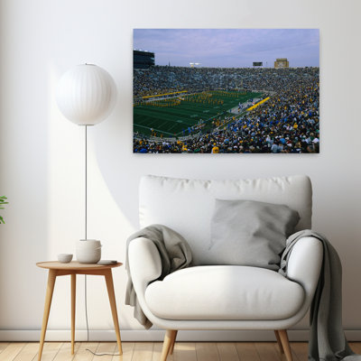 High Angle View Of A Football Stadium Full Of Spectators Notre Dame Stadium South Bend Indiana Usa Abstract Contemporary Architecture Landscape Art