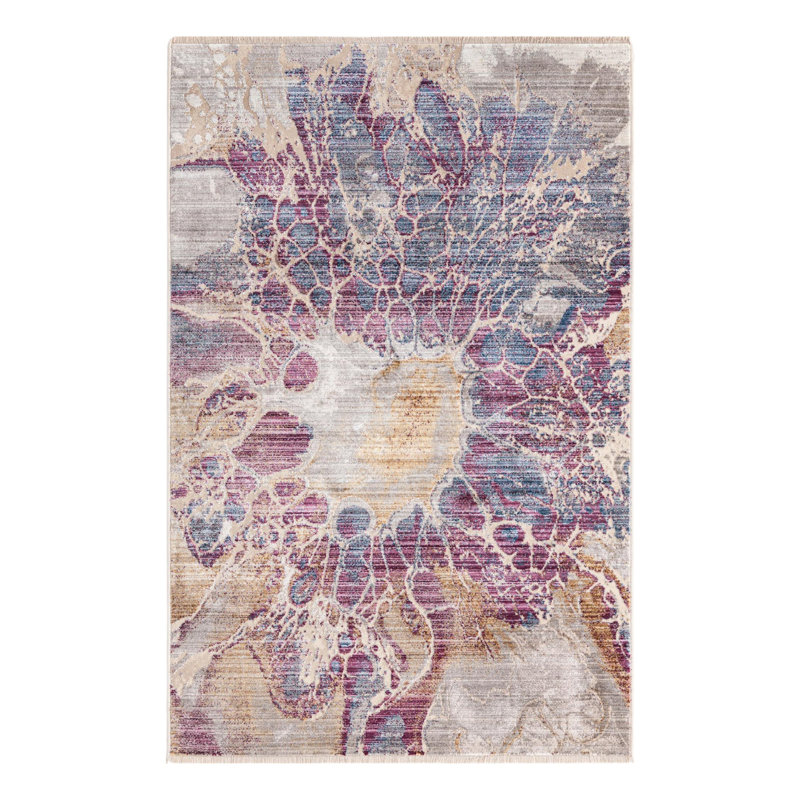 Tapis Red Barrel Studio® Imersion Deepa, Rectangle 3 pi 3 po x 5 pi