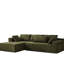 Canapé modulaire rembourré en chenille pour le salon, en forme de L de 108 po avec 6 coussins, canapé moderne au design élégant pour la chambre, option peu encombrante-973782806-973782807