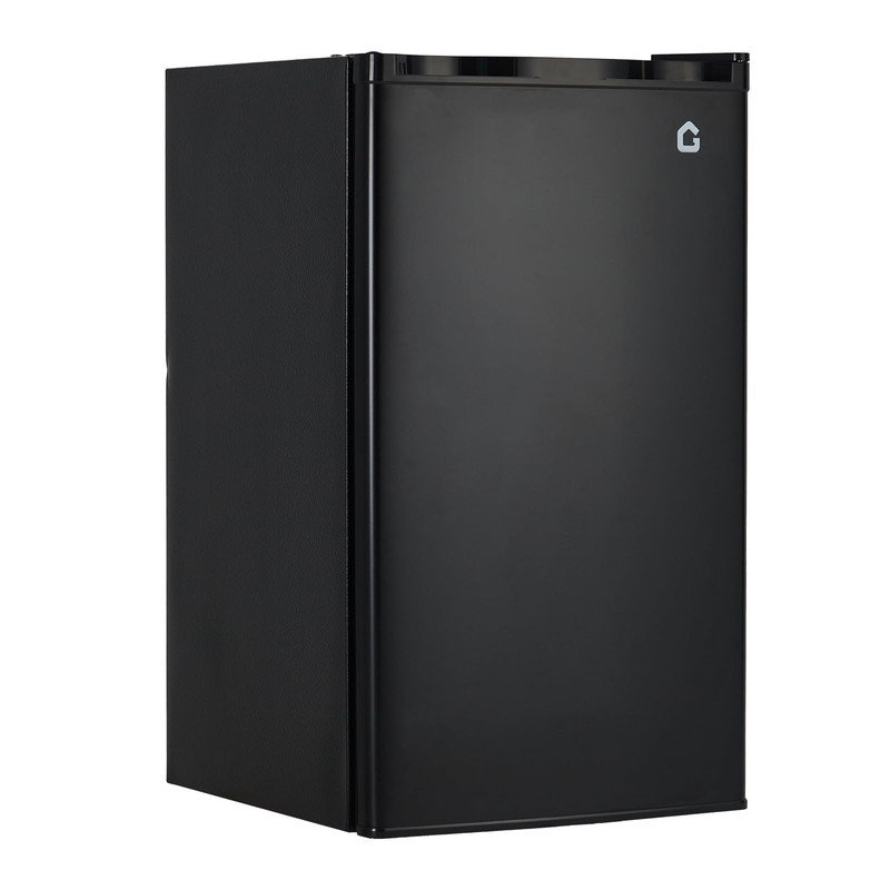 Réfrigérateur portatif avec congélateur, 3,2 pi³ Pi. Réfrigérateur compact, porte réversible, 7 réglages de température, tablettes amovibles, noir