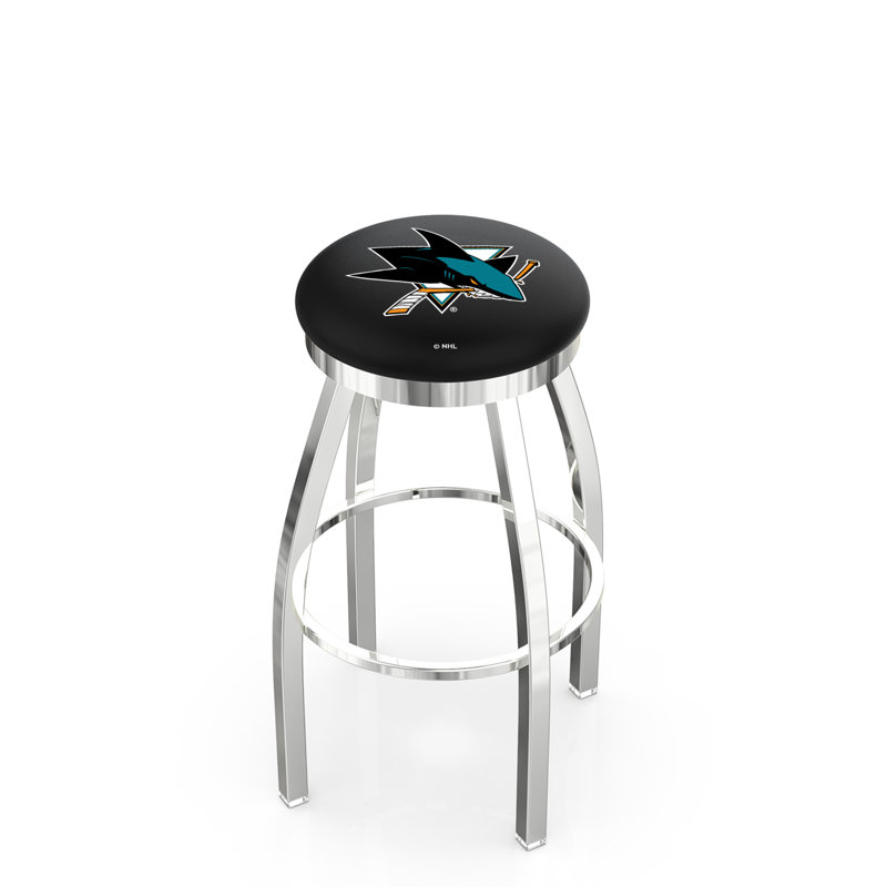 NHL Swivel Extra Tall Stool, San Jose Sharks, Chrome, "Extra Tall (36" Seat Height)"