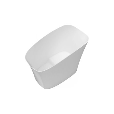 51 Inch Solid Surface Soaking Bathtub - Deep Soak Freestanding Tub