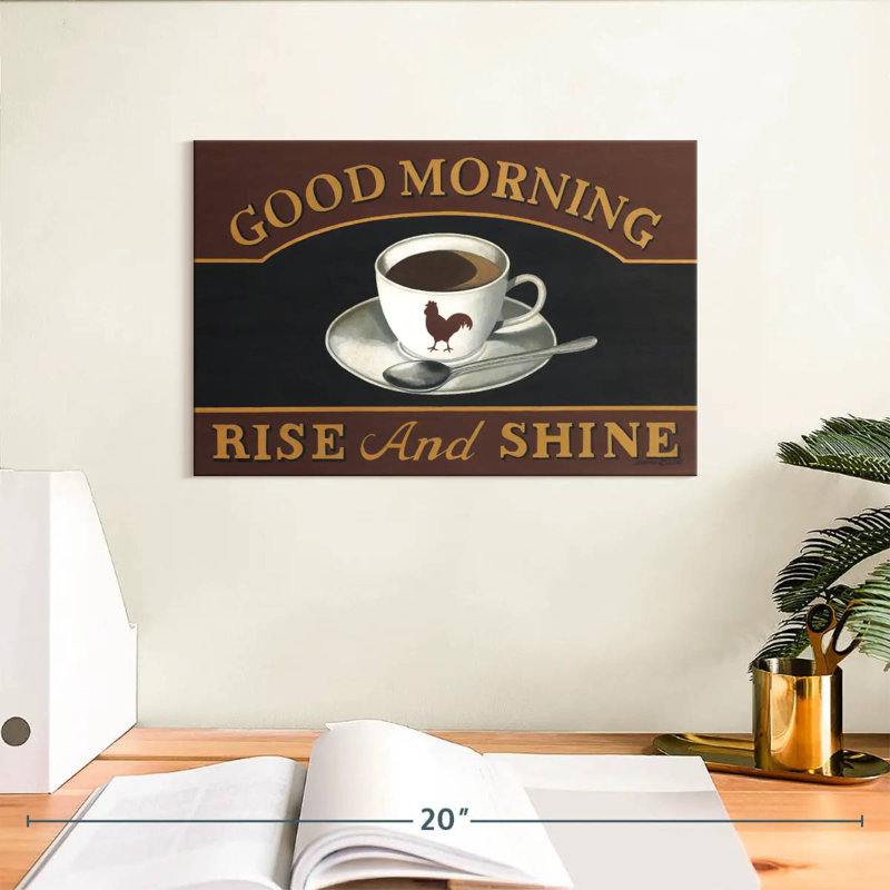 Plaque murale «Good Morning Coffee», H 8 po x l 12 po