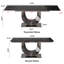 Ensemble de table de salle à manger extensible en fritté de 94,5 po avec 8 chaises en similicuir, ensemble de salle à manger de luxe moderne 9 pièces avec base en U en acier inoxydable-1452195929-1452195927