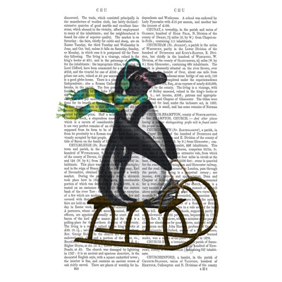 Penguin on Sled 1 Piece Wrapped Canvas Wall Art