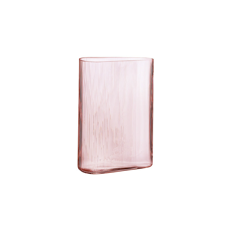 Mist Handmade Lead Free Crystal Table Vase, 11.43" H x 8" W x 4.33" D