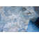 Cosmo Rectangle Abstract Hand-Knotted Area Rug in Blue/Silver/Dark Gray