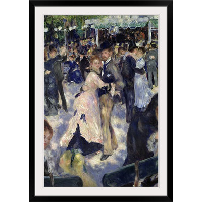 «Le Moulin de La Galette, détail des danseurs, 1876» par Pierre-Auguste Renoir, reproduction d'art