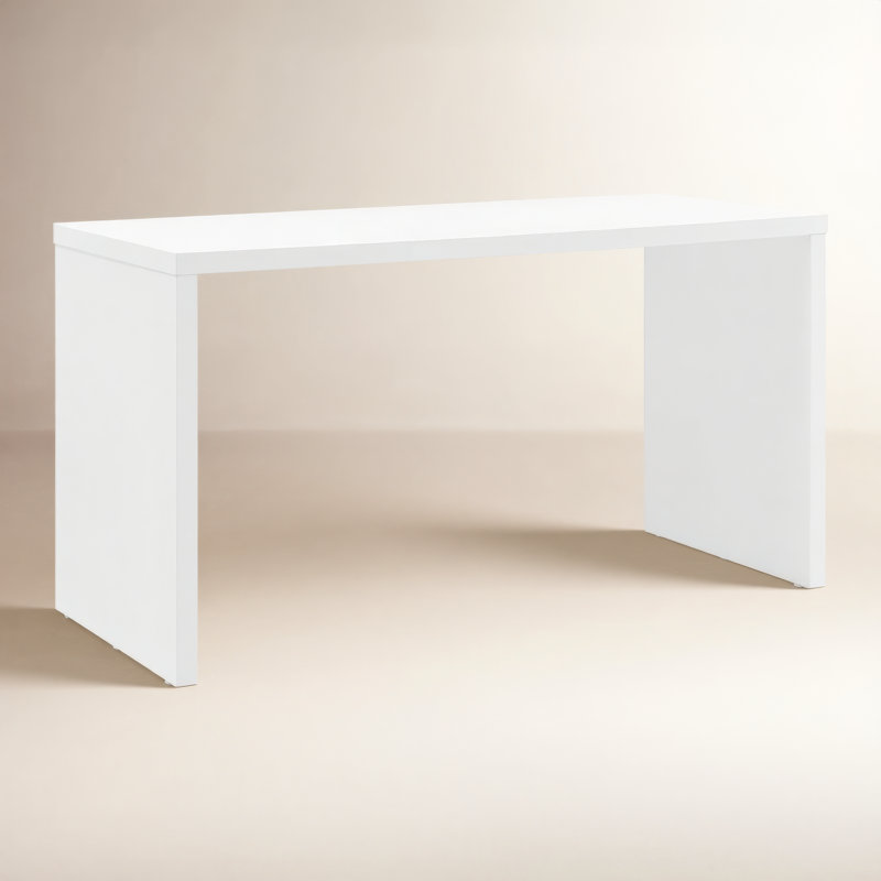 Carson 55.12'' W Manufactured Wood Writing Desk, White