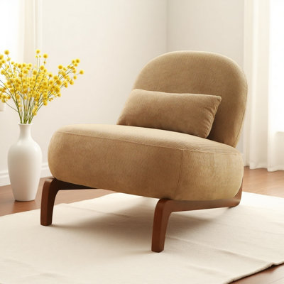 Chaise d'appoint confortable et facile à assembler avec pieds en bois massif, chaise de salon avec coussin moelleux, chaise de chambre à coucher confortable, fauteuil de lecture confortable pour appartement, salle d'attente, balcon, ensemble de 2