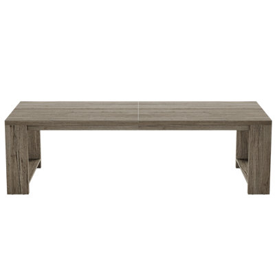 7 ft Modern Rectangle Meeting Room Desk for Boardroom, Home Office Oak Conference Table for 6 to 8 People