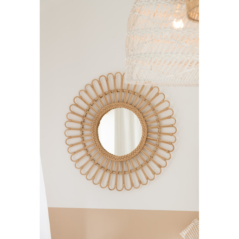 Ajayla Rattan Flat Mirror Set