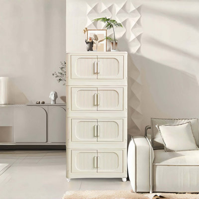 Armoire de rangement latérale large et pliante
