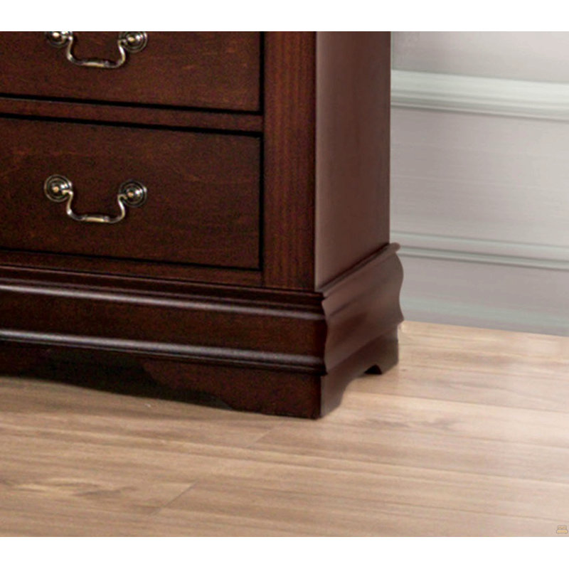 Commode avec étagère à poussière, Cerisier