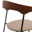 Chaise de salle à manger rembourrée en cuir Harjo avec dossier en hêtre et pieds en fer Harjo-1454589120-1455418702