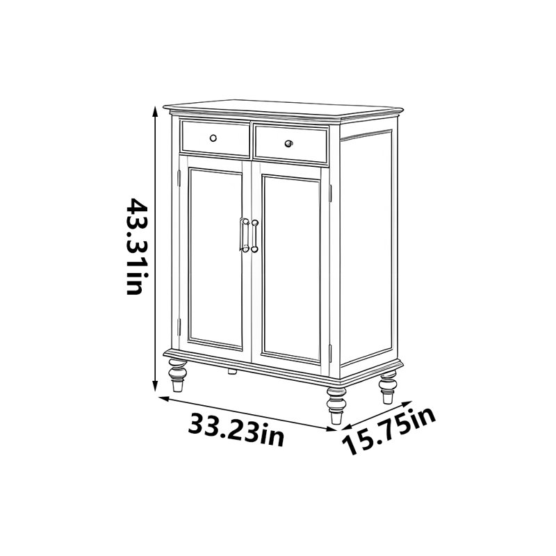 American style vintage storage shoe cabinet