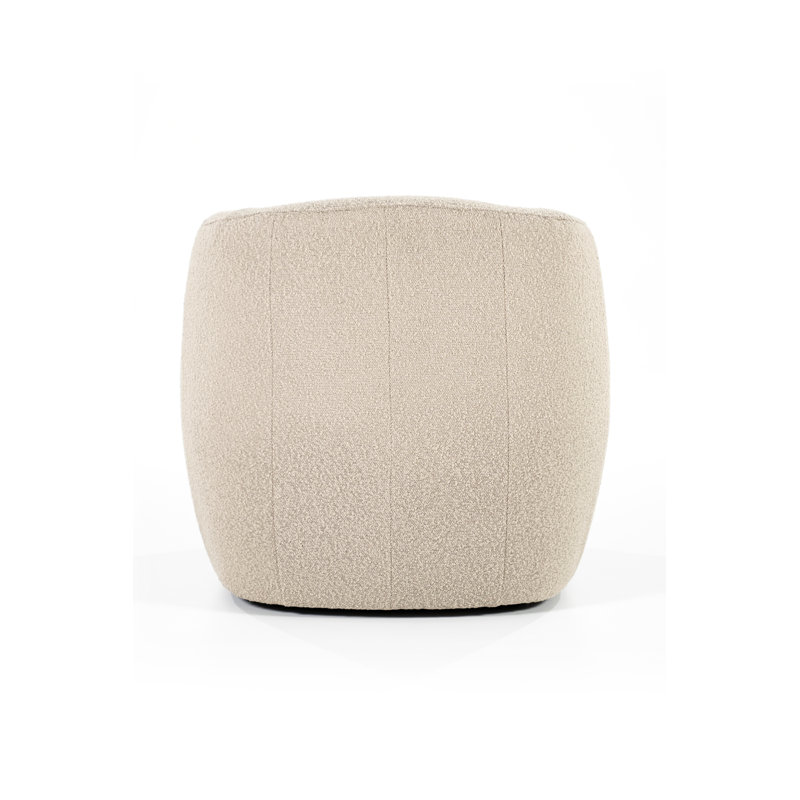 Charlotte Swivel Barrel Chair, Taupe Polyester