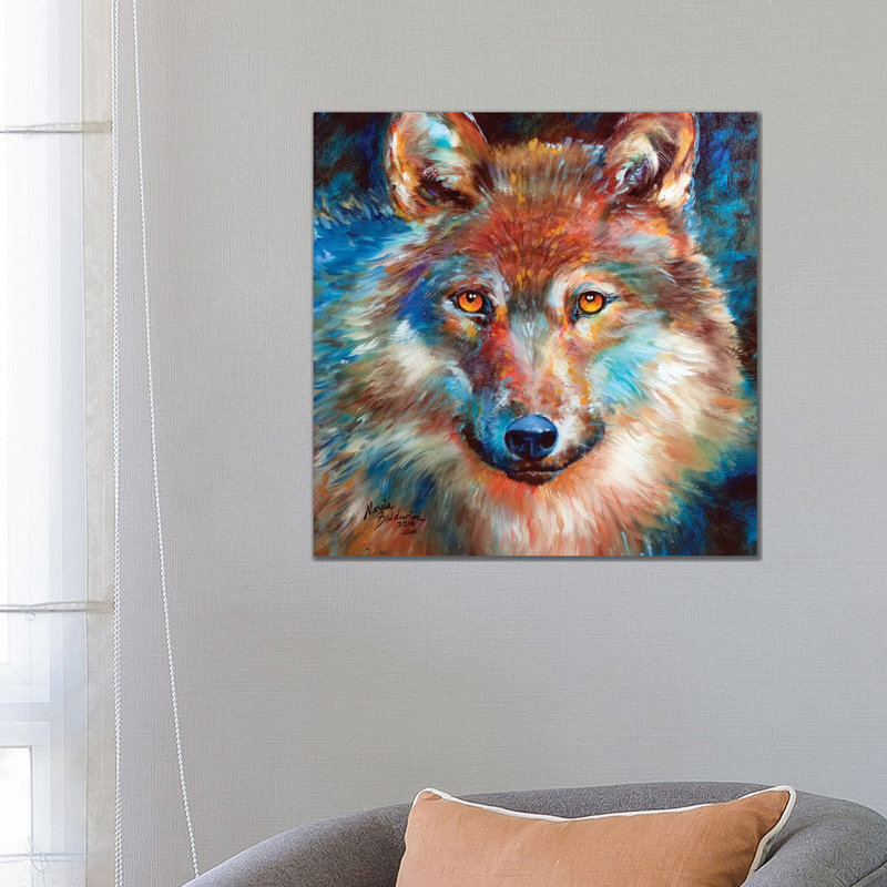 Timber Wolf Abstract by Marcia Baldwin - Wrapped Canvas Print, 66.04 cm H x 66.04 cm W x 1.91 cm D