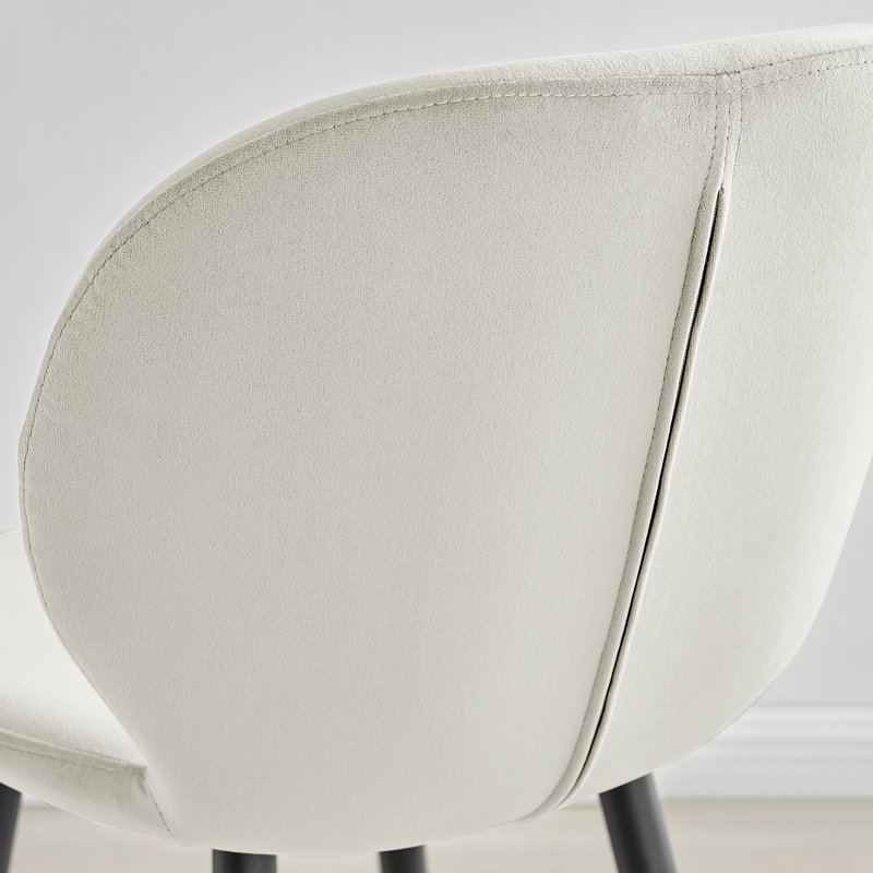Ariea Luxury Faux Leather Kitchen Breakfast Bar Stools - Industrial Style Design, Cream