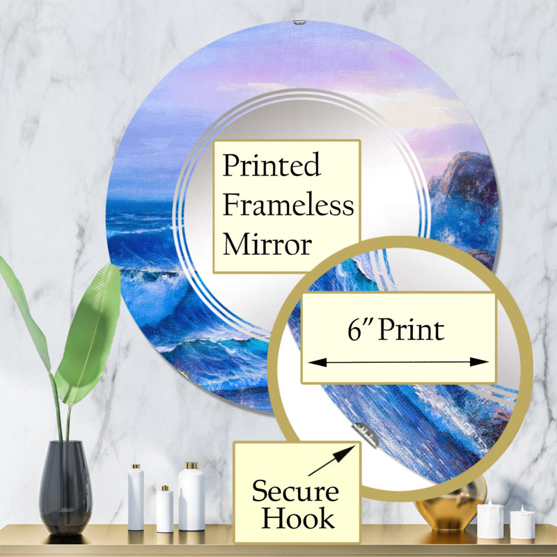 Miroir de salle de bain sans cadre, 32 po x 32 po