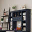 Bureau d'ordinateur en L 2 en 1 avec tiroirs, armoire, tablettes ouvertes, prise de courant-1448336459